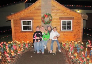 Crystal Garvin with her husband and three children