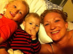 Marina Richardson and her two children