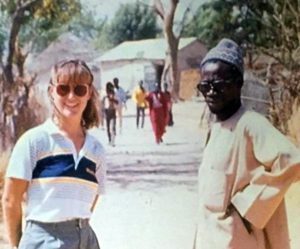 June Activist of the Month Mary Fertakis in Senegal with Ibrahim N'Diaye, her village father